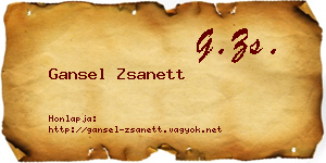 Gansel Zsanett névjegykártya
